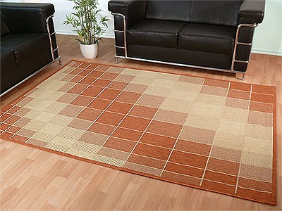 Flachgewebe Teppich Ruggy Terrakotta Beige in 7 Größen | eBay