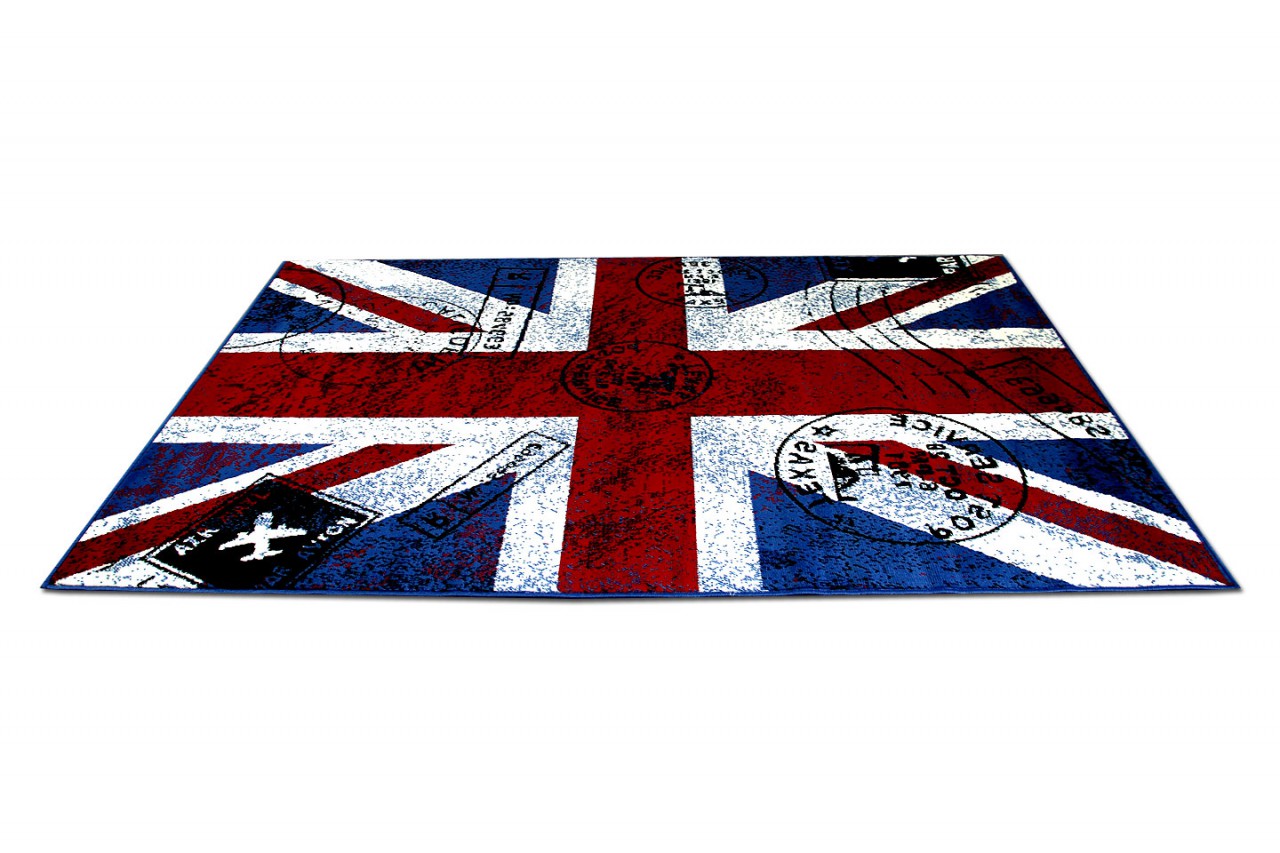 Teppich Trendline Union Jack Rot Blau in 4 Größen Teppiche Teppich Trendline Union Jack Rot Blau in 4 Größen Teppiche