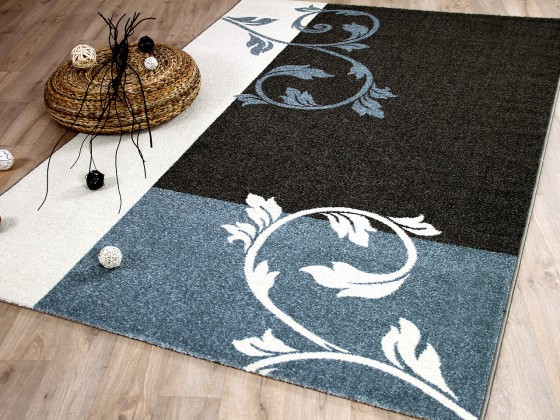 THEKO Handgetufteter Wollteppich | Farbe Rost/Creme | 90 X 160 Cm | 100% Schurwolle | Hochwertige Wohnraumdekoration