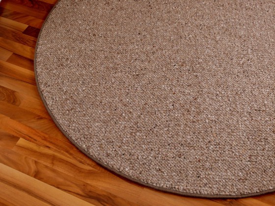 Berber Natur Teppich Wolle Malta Braun Rund in 7 Größen Berber Natur Teppich Wolle Malta Braun Rund in 7 Größen