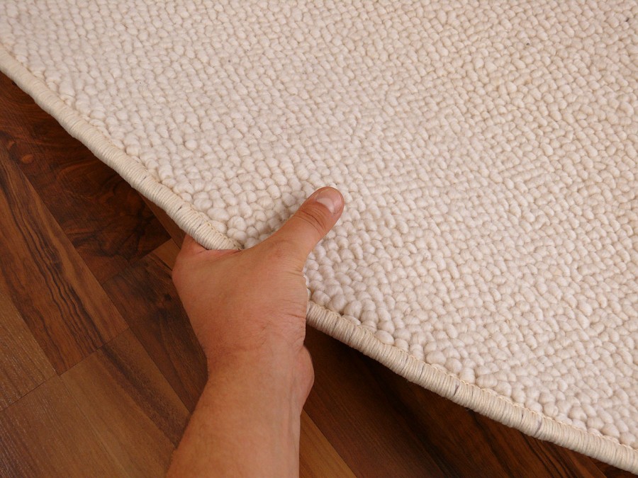 Berber Natur Teppich Wolle Malta Wollweiss Rund in Berber Natur Teppich Wolle Malta Wollweiss Rund in