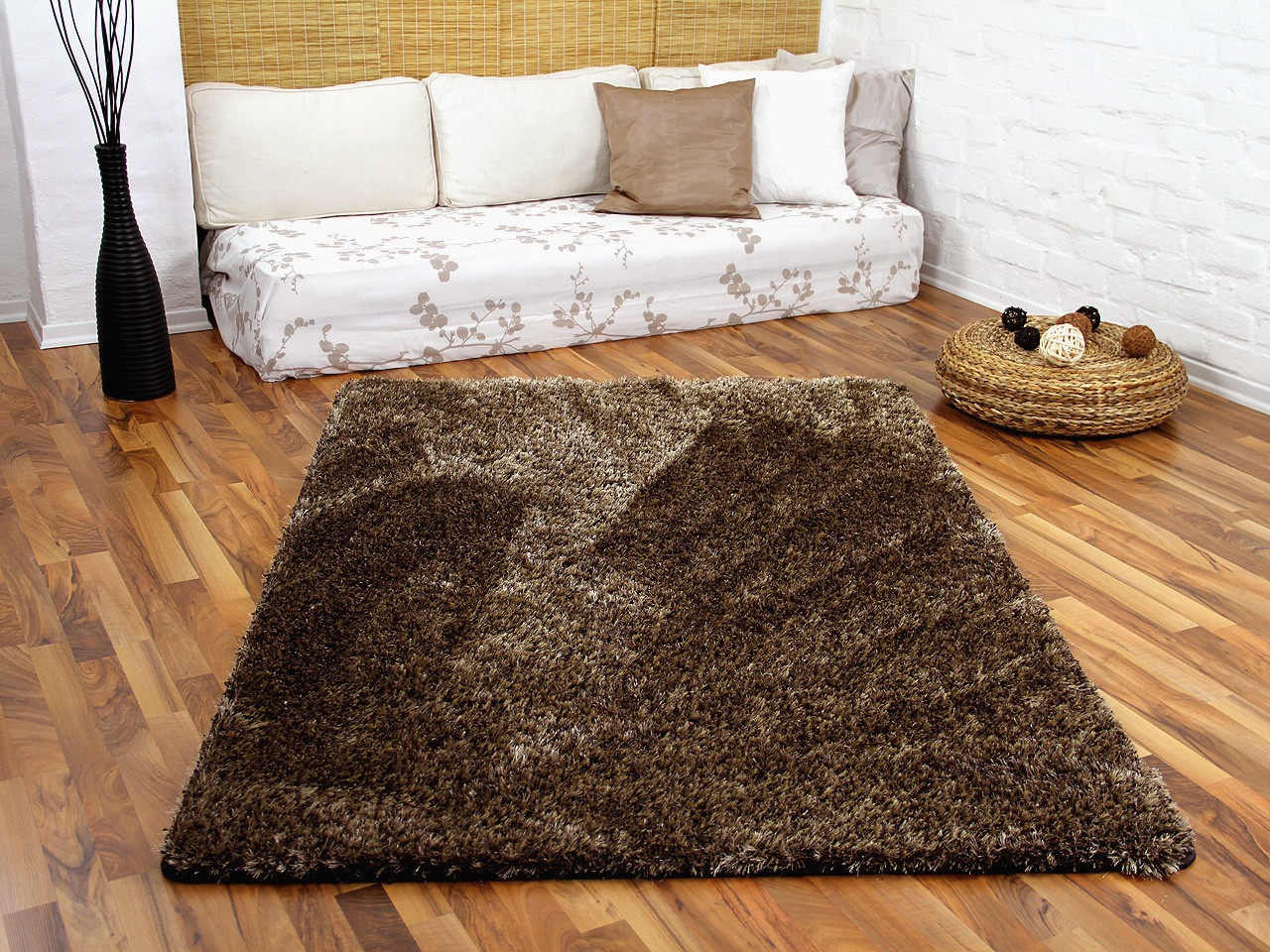 Hochflor langflor shaggy teppiche in braun und choco