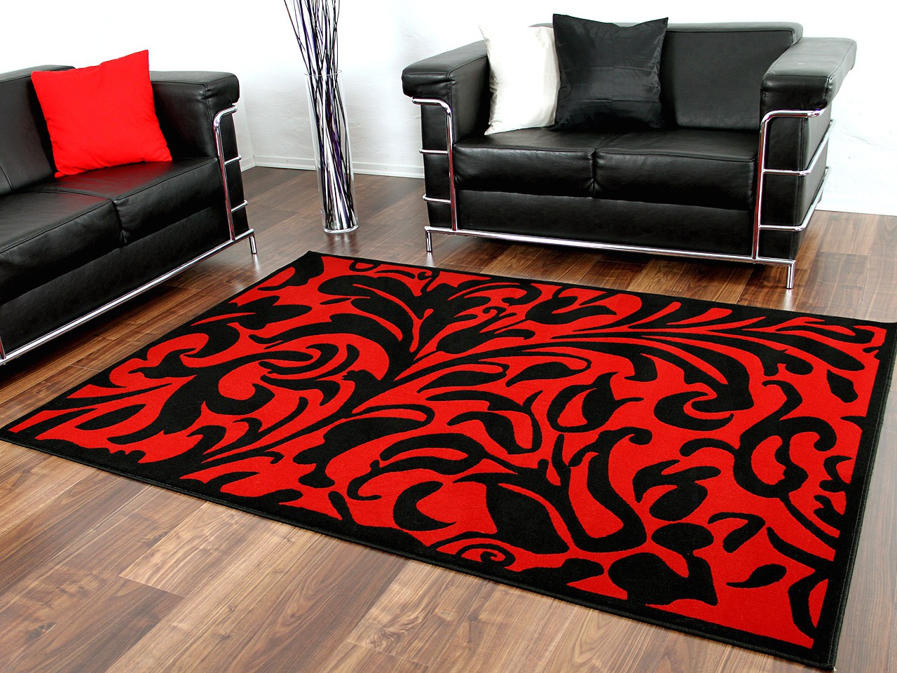 Designer teppich passion schwarz creme barock teppiche ... Hängeschrank weiß hochglanz