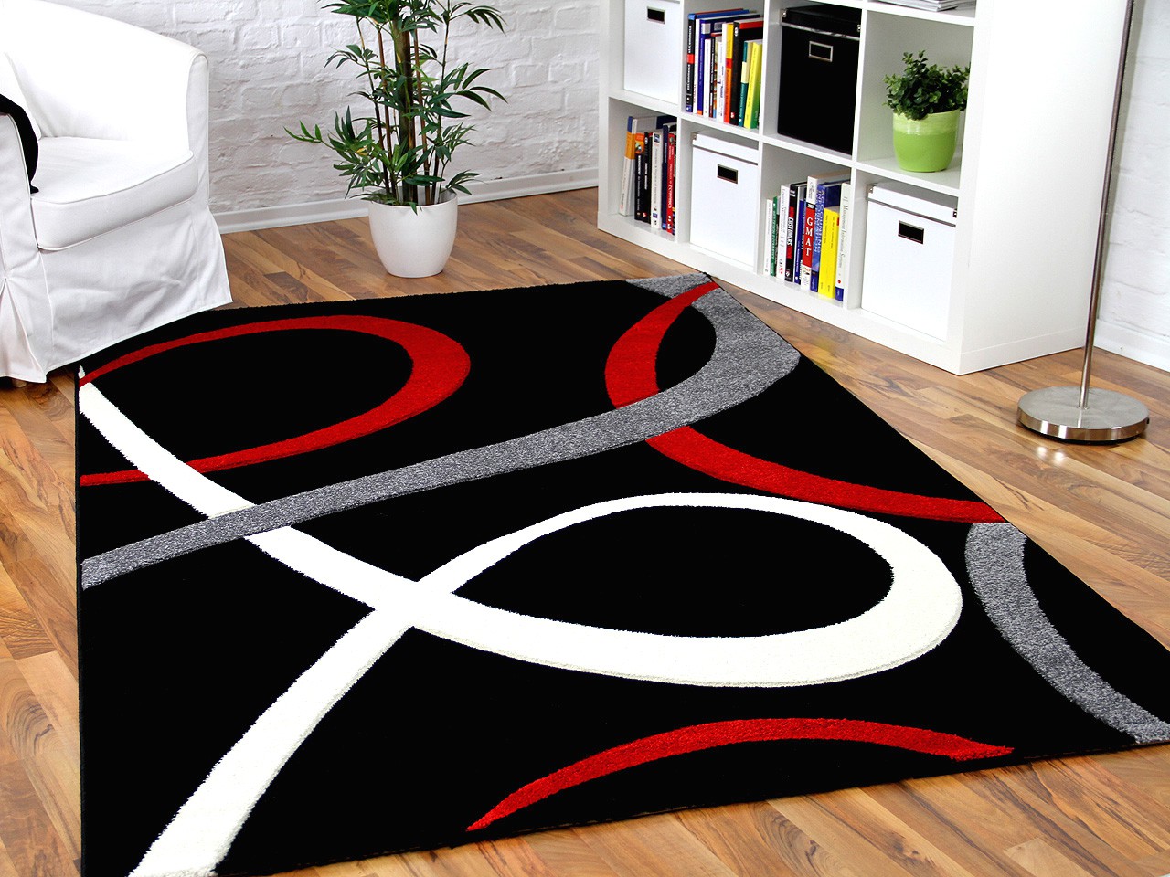 Designer Teppich Maui Schwarz Rot Loops Teppiche Designer Teppich Maui Schwarz Rot Loops Teppiche